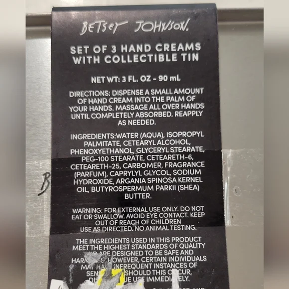 Betsy Johnson hand creams Collectible tin - Picture 5 of 8